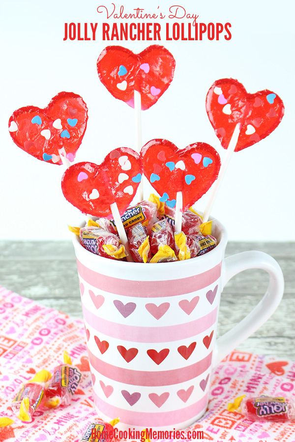 DIY Valentine Jolly Rancher Lollipops