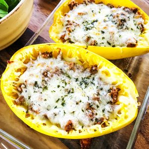 Easy Baked Spaghetti Squash with Meat Sauce Recipe