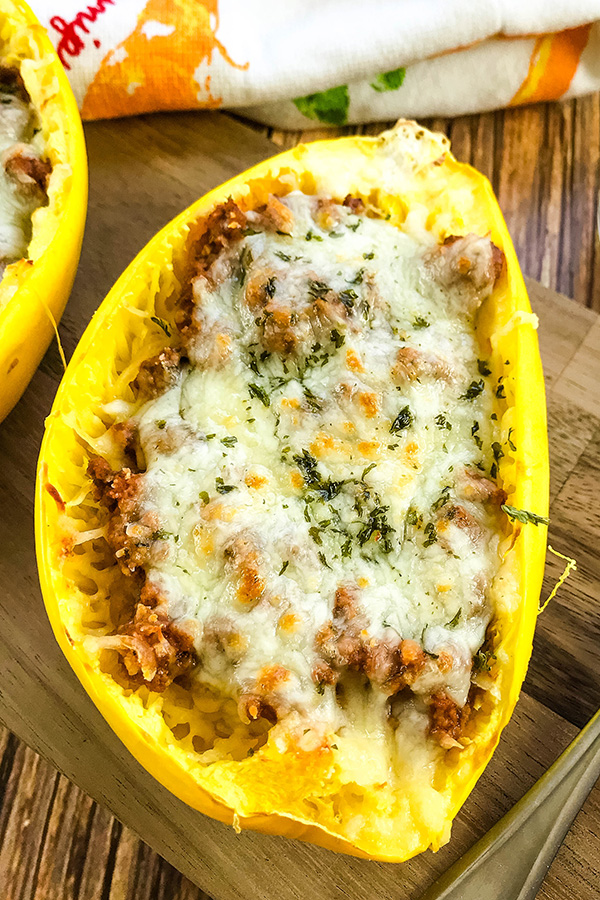 Easy Baked Spaghetti Squash with Meat Sauce Recipe