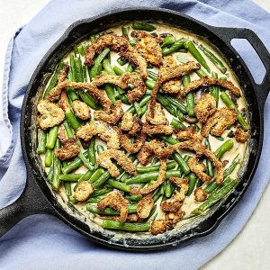 Skillet Green Bean Casserole Recipe with Crispy Onion Topping - Home ...