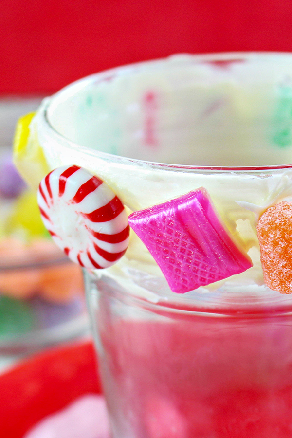 Gingerbread House Shake Recipe with Candy Rim Glass