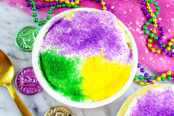Mardi Gras King Cake in a Cup Recipe
