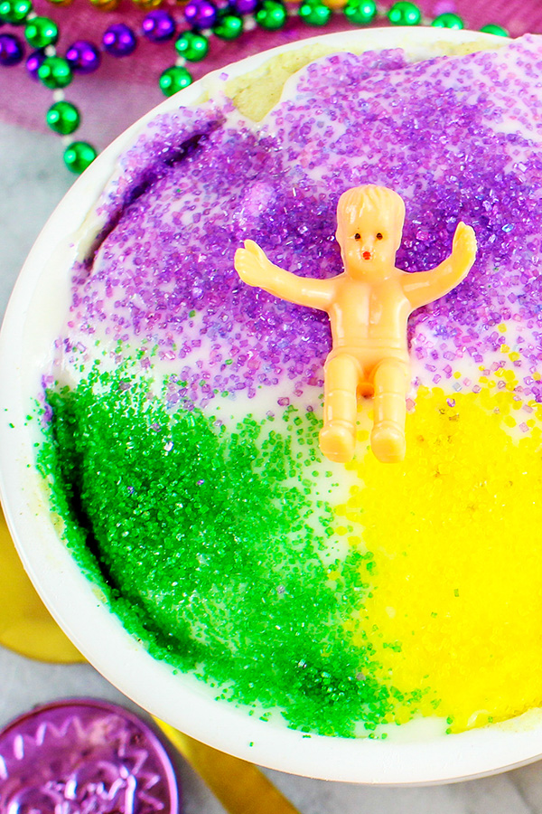 King Cake in a Cup Recipe for Mardi Gras