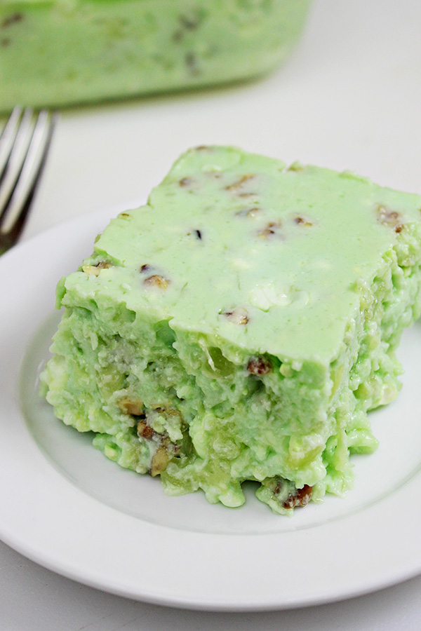 Grandma's Lime Green Jello Salad Recipe (with Cottage Cheese ...