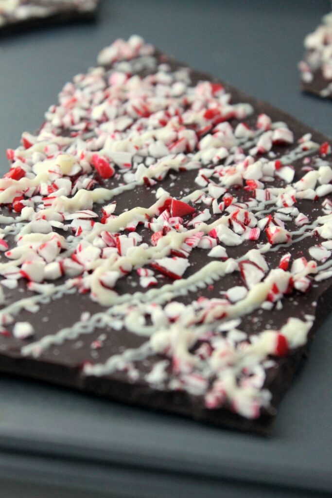 You can break the Peppermint Bark into small, medium, or large pieces.