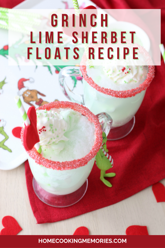 This Christmas season, try our recipe for Grinch Lime Sherbet Floats!