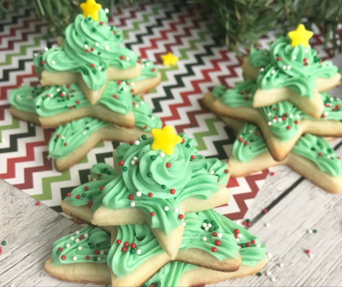 These Christmas Tree Cookies will be a hit at your Holiday party!