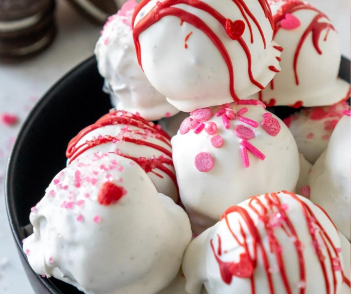 This for the chocolate fans! These Valentine’s Day Oreo Truffles are super easy to make!