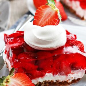 Strawberry Jello is a popular flavor to use when making a fruit jello salad.