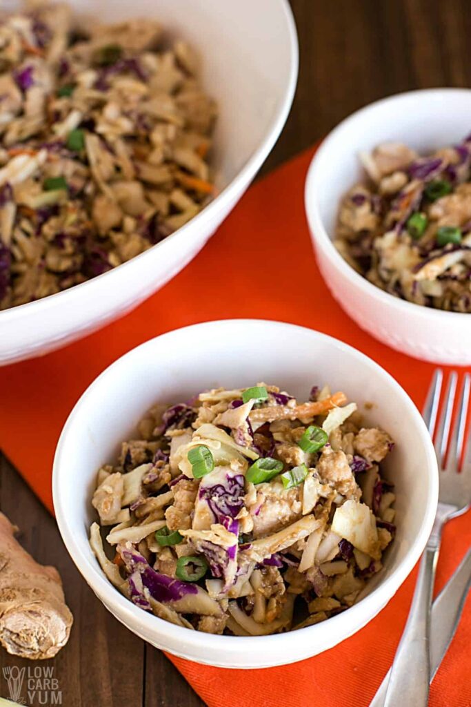 This low-carb recipe for Asian-inspired Canned Chicken Salad is so easy to make!