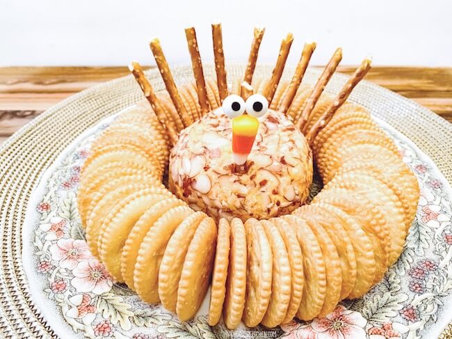 Check out the recipe for Thanksgiving Turkey Cheese Ball at In The Kids' Kitchen.