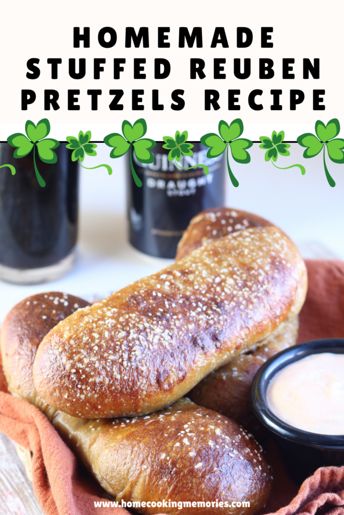 Check out our recipe for Homemade Stuffed Reuben Pretzels!