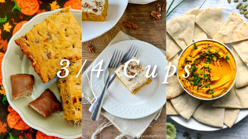 Recipes that use 3/4 cup pumpkin purée