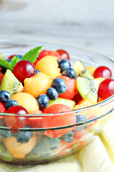 Mojito Fruit Salad - a perfect breakfast or dessert! - Meal Plan Addict